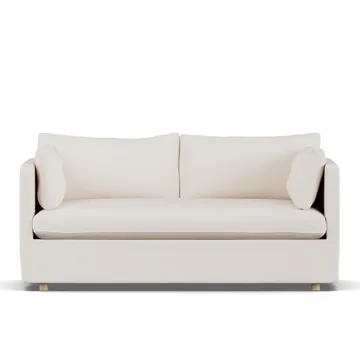 Linnevik sofa - Caleido Beige 9600-witgeoliede eiken, 2-zits, met rok - 1898