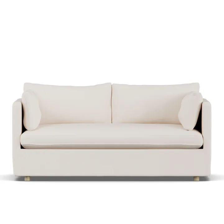 Linnevik sofa - Caleido Beige 9600-witgeoliede eiken, 2-zits, met rok - 1898
