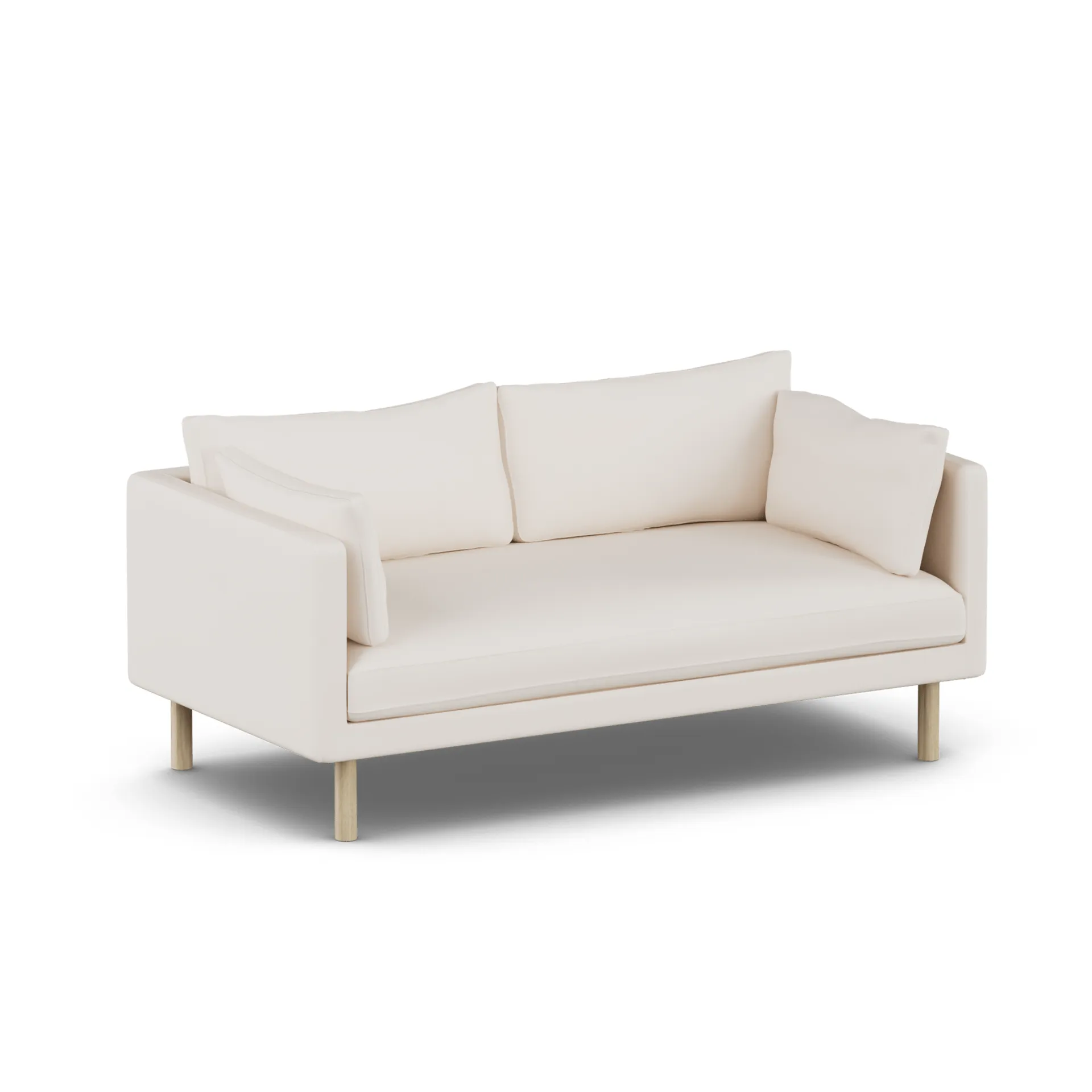 Linnevik sofa, Caleido Beige 9600-witgeoliede eiken, 2-zits 1898