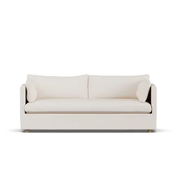 Linnevik sofa - Caleido beige 9600-witgeoliede eiken, 3-zits, met rok - 1898