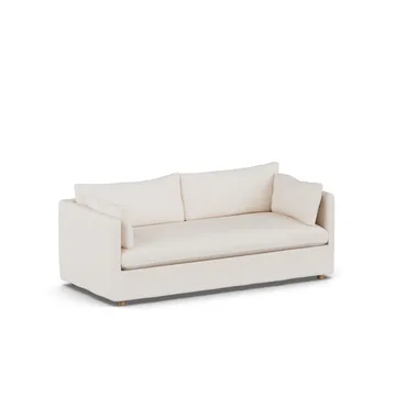 Linnevik sofa - Caleido beige 9600-witgeoliede eiken, 3-zits, met rok - 1898
