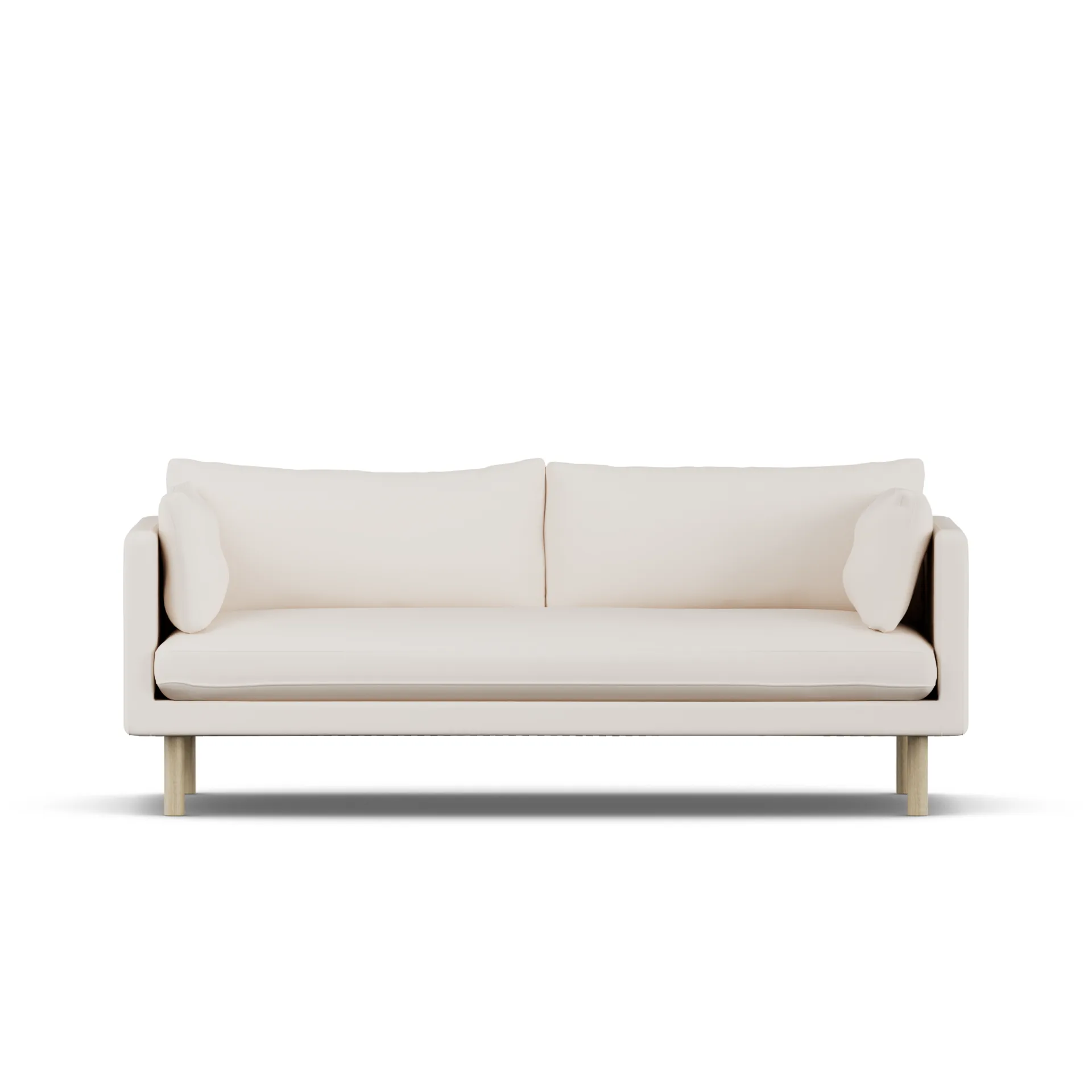 Linnevik sofa, Caleido Beige 9600-witgeoliede eiken, 3-zits 1898