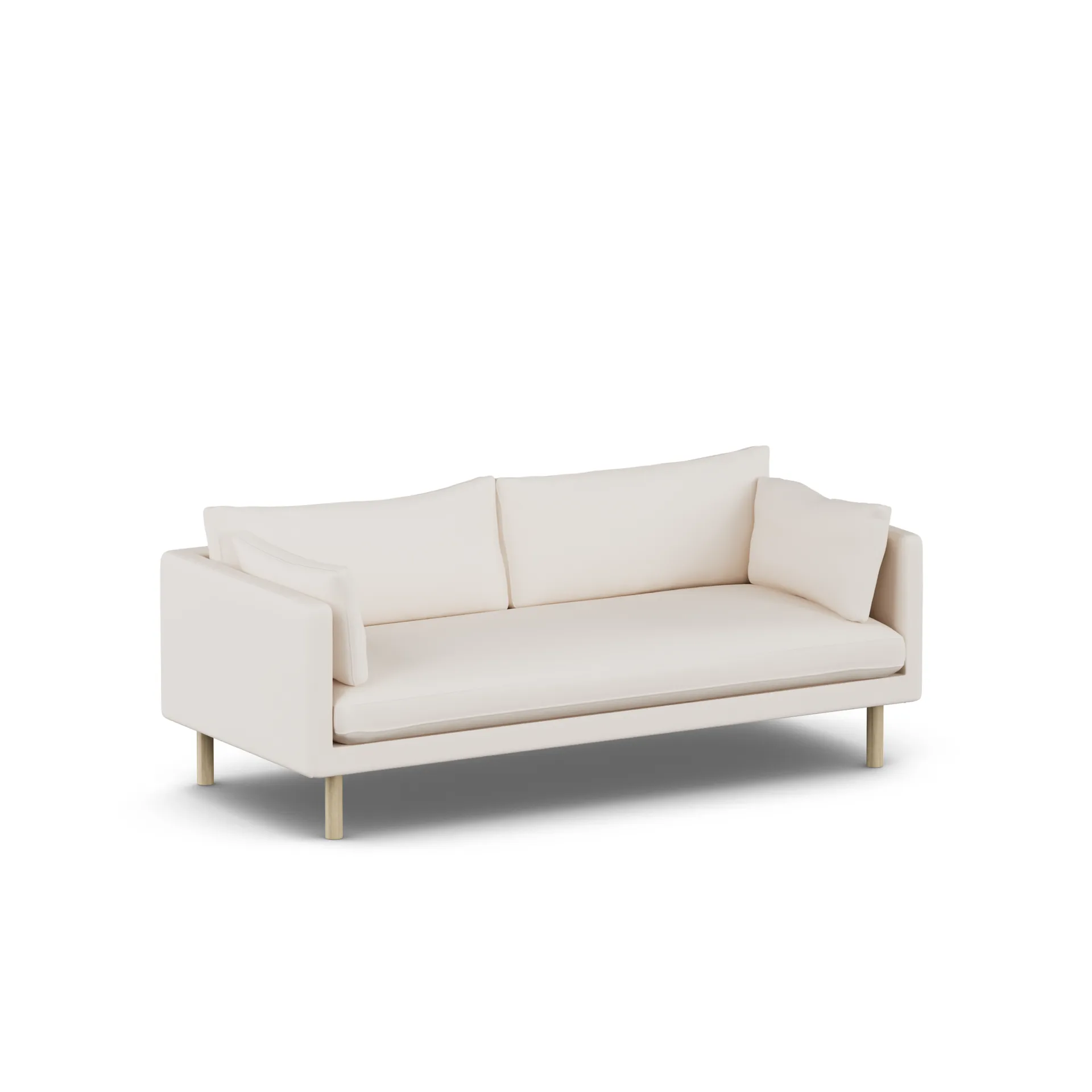Linnevik sofa, Caleido Beige 9600-witgeoliede eiken, 3-zits 1898