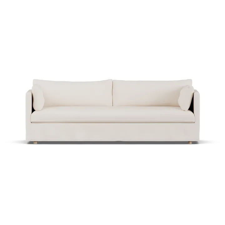 Linnevik sofa - Caleido beige 9600-witgeoliede eiken, 4-zits, met rok - 1898