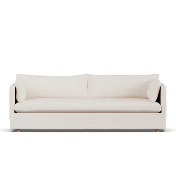 Linnevik sofa - Caleido beige 9600-witgeoliede eiken, 4-zits, met rok - 1898