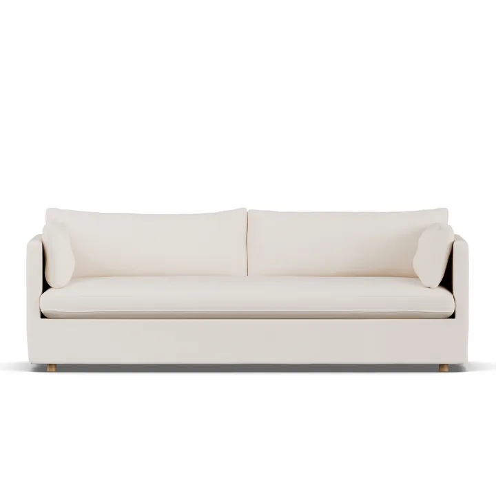 Linnevik sofa - Caleido beige 9600-witgeoliede eiken, 4-zits, met rok - 1898