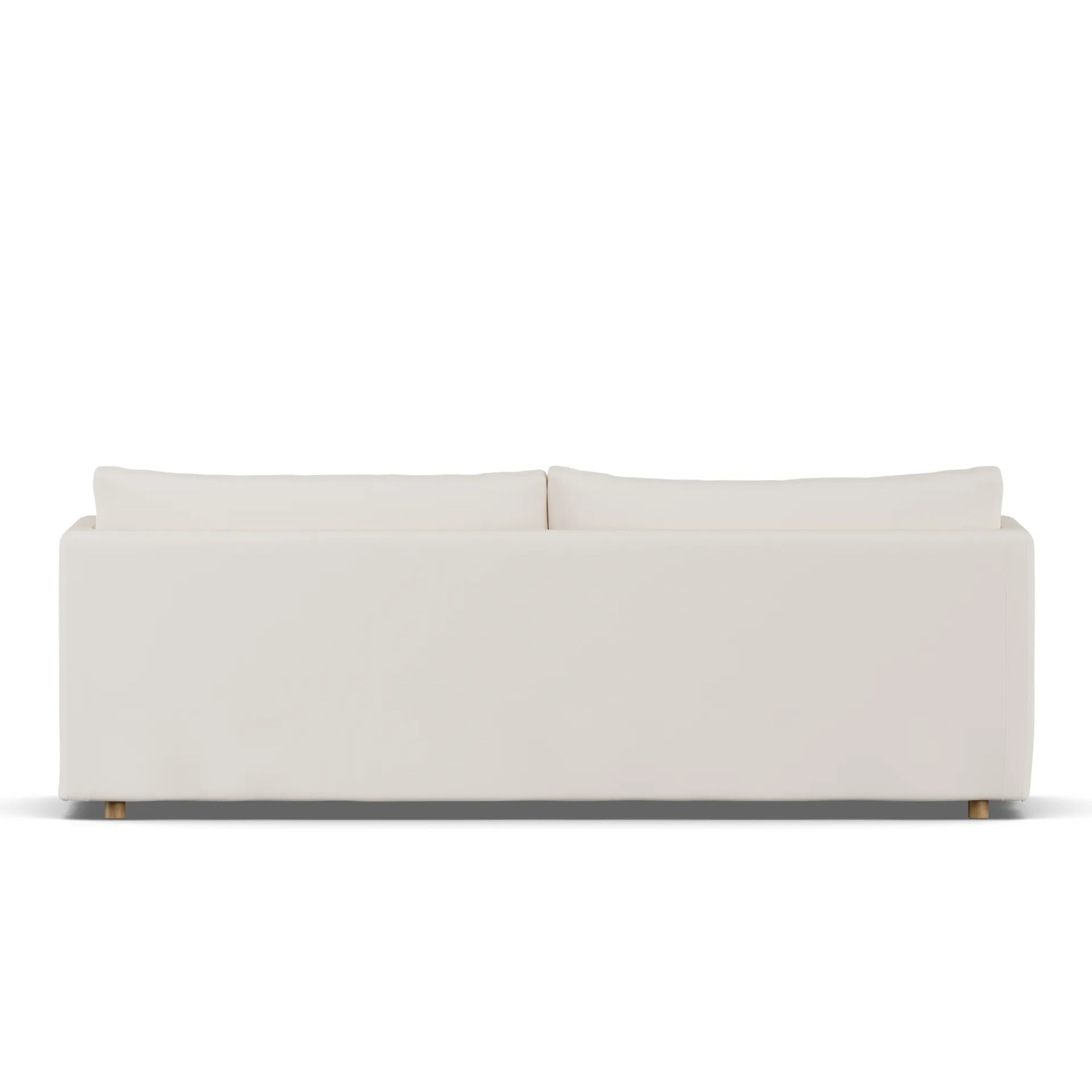 Linnevik sofa, Caleido beige 9600-witgeoliede eiken, 4-zits, met rok 1898