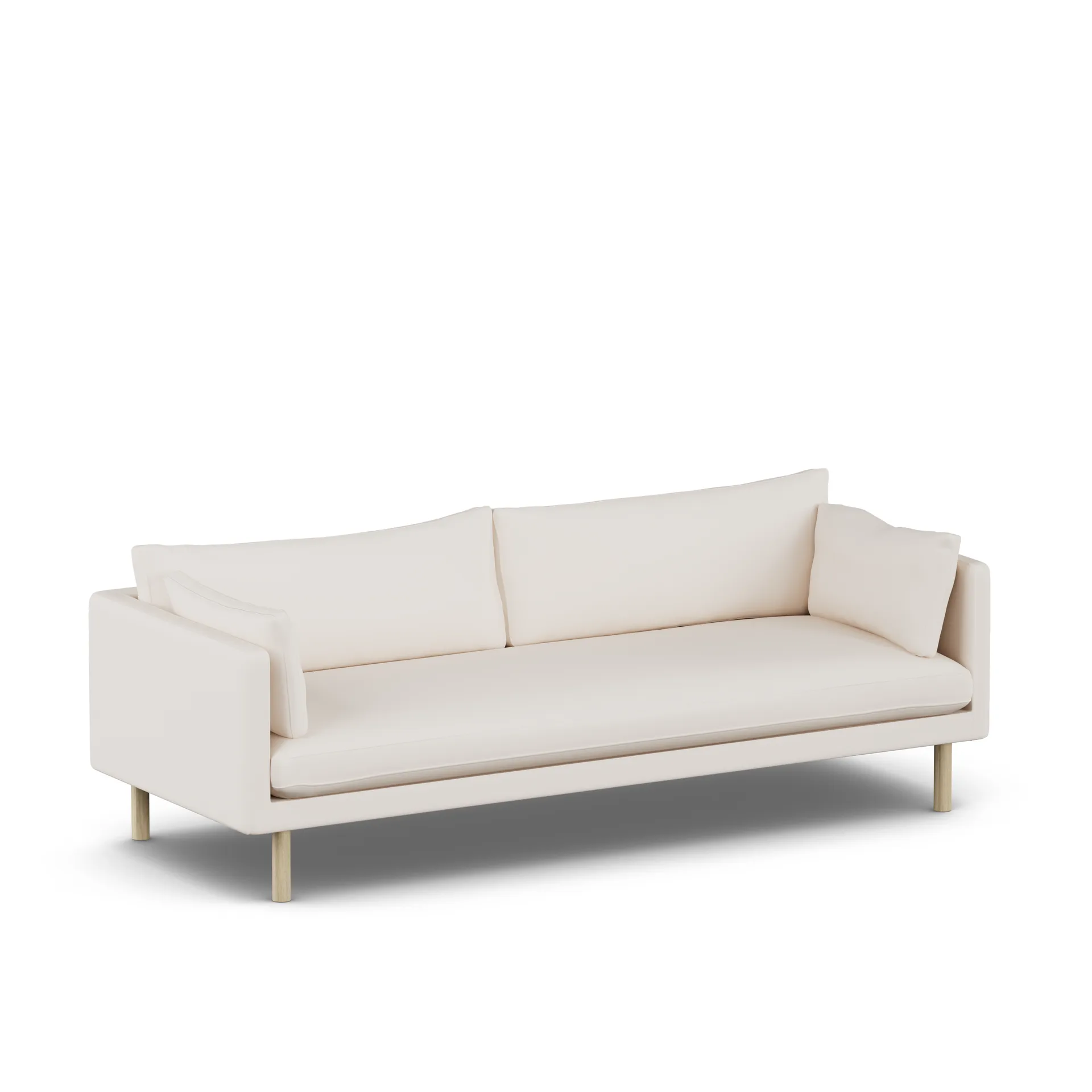Linnevik sofa, Caleido Beige 9600-witgeoliede eiken, 4-zits 1898