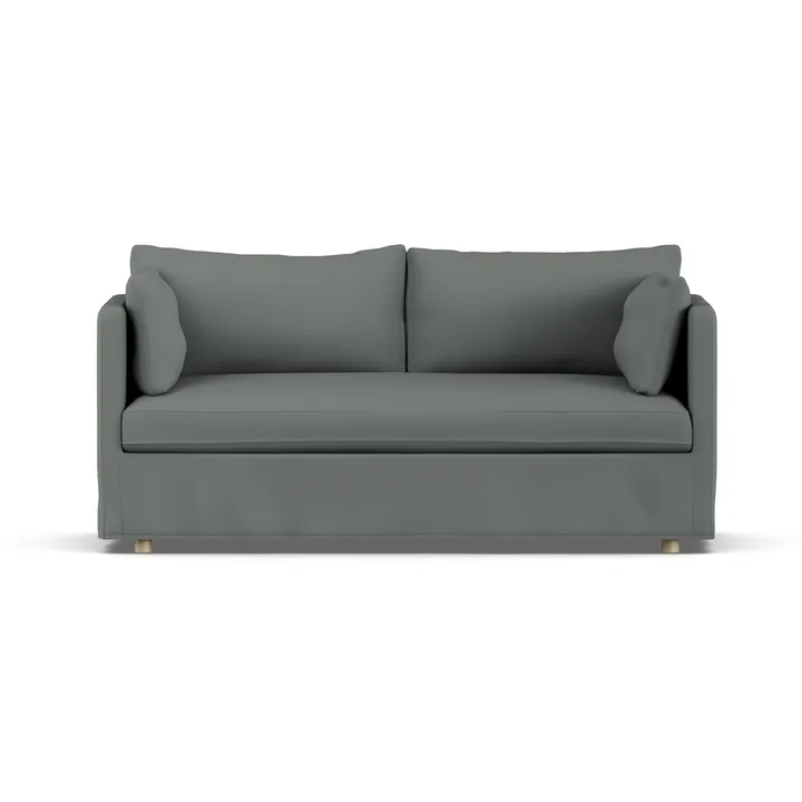 Linnevik sofa - Caleido Grey 1240-witgeoliede eiken, 2-zits, met rok - 1898