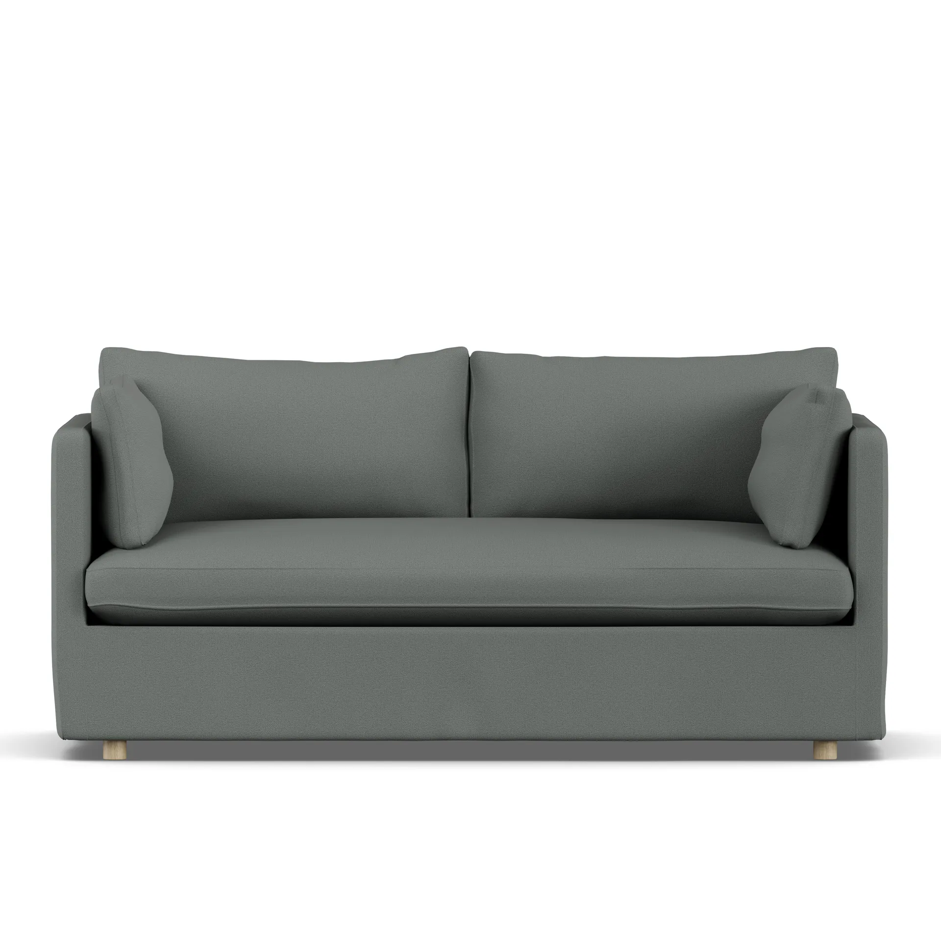 Linnevik sofa, Caleido Grey 1240-witgeoliede eiken, 2-zits, met rok 1898