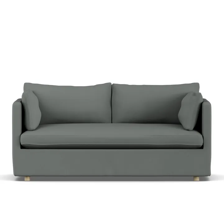 Linnevik sofa - Caleido Grey 1240-witgeoliede eiken, 2-zits, met rok - 1898