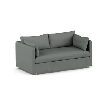 Linnevik sofa - Caleido Grey 1240-witgeoliede eiken, 2-zits, met rok - 1898