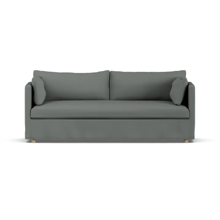 Linnevik sofa - Caleido Grey 1240-witgeoliede eiken, 3-zits, met rok - 1898