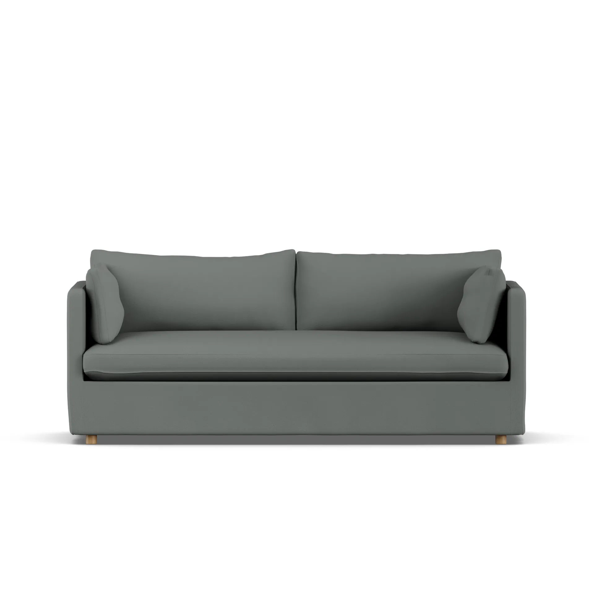 Linnevik sofa, Caleido Grey 1240-witgeoliede eiken, 3-zits, met rok 1898