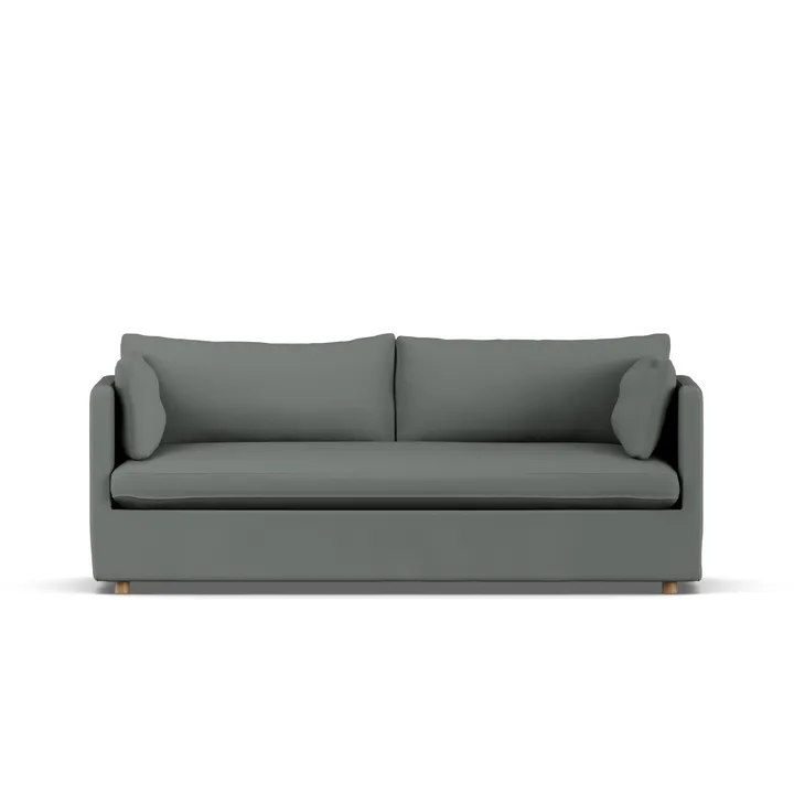 Linnevik sofa - Caleido Grey 1240-witgeoliede eiken, 3-zits, met rok - 1898