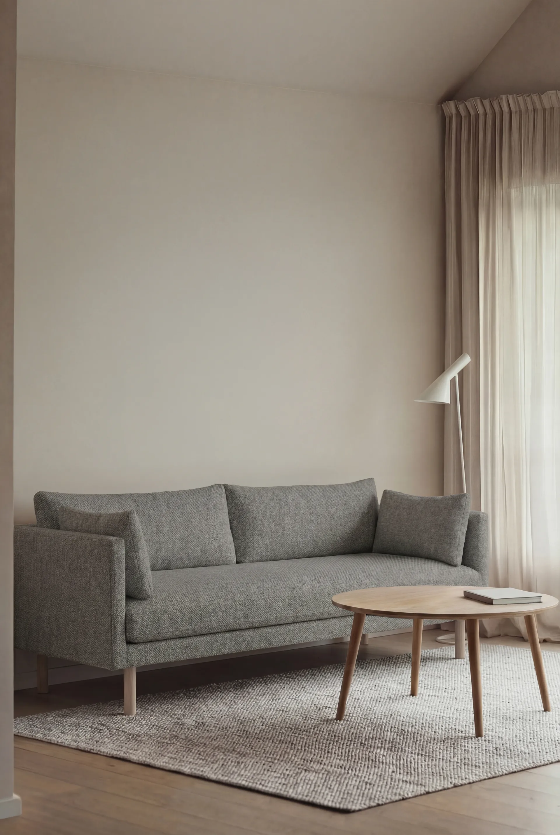 Linnevik sofa, Caleido Grey 1240-witgeoliede eiken, 3-zits 1898