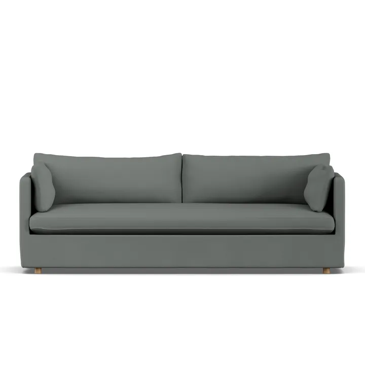 Linnevik sofa - Caleido grey 1240-witgeoliede eiken, 4-zits, met rok - 1898