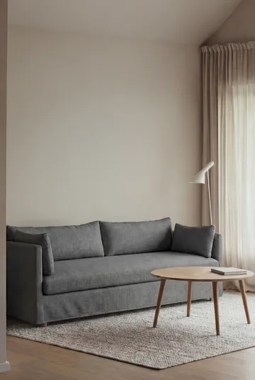 Linnevik sofa - Caleido grey 1240-witgeoliede eiken, 4-zits, met rok - 1898