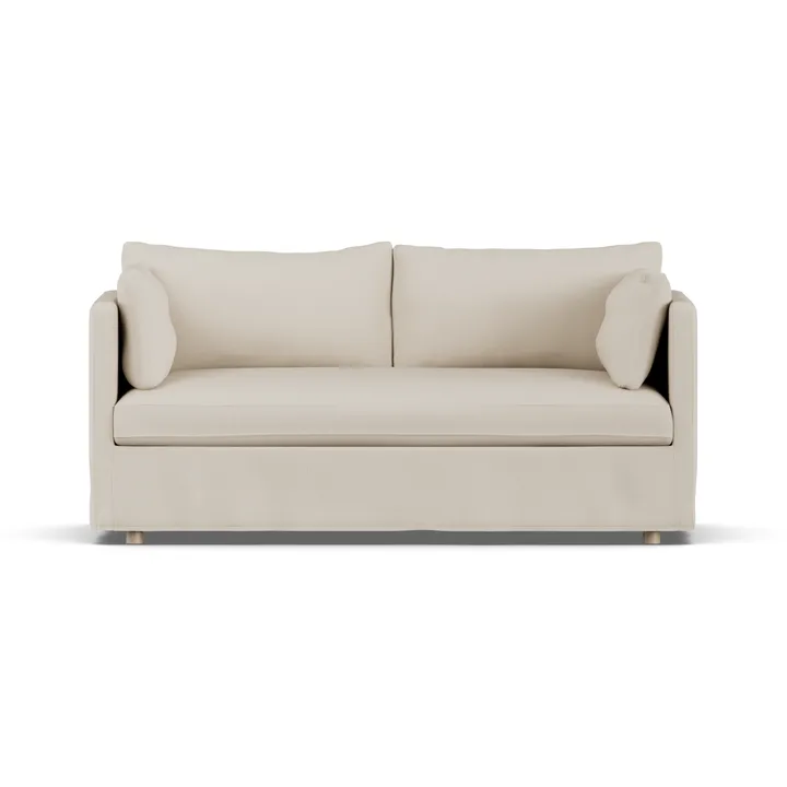 Linnevik sofa - Jump Beige 1956-witgeoliede eiken, 2-zits, met rok - 1898