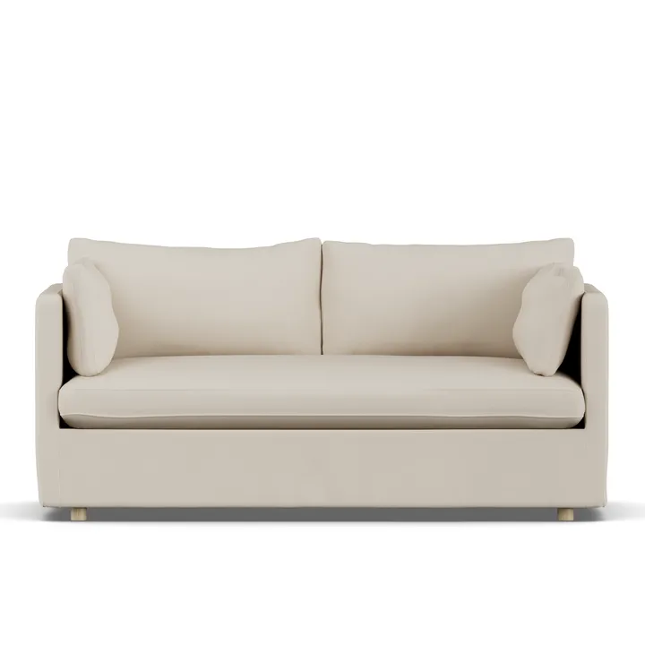 Linnevik sofa - Jump Beige 1956-witgeoliede eiken, 2-zits, met rok - 1898
