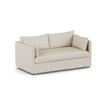 Linnevik sofa - Jump Beige 1956-witgeoliede eiken, 2-zits, met rok - 1898