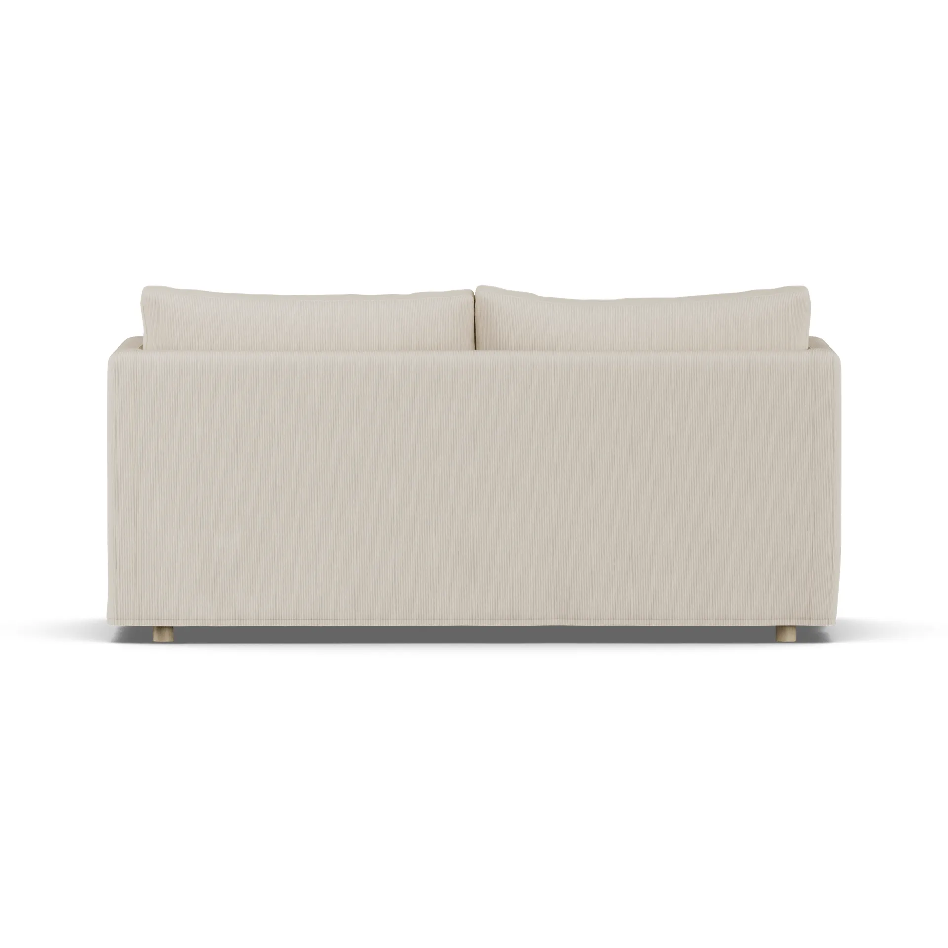 Linnevik sofa, Jump Beige 1956-witgeoliede eiken, 2-zits, met rok 1898