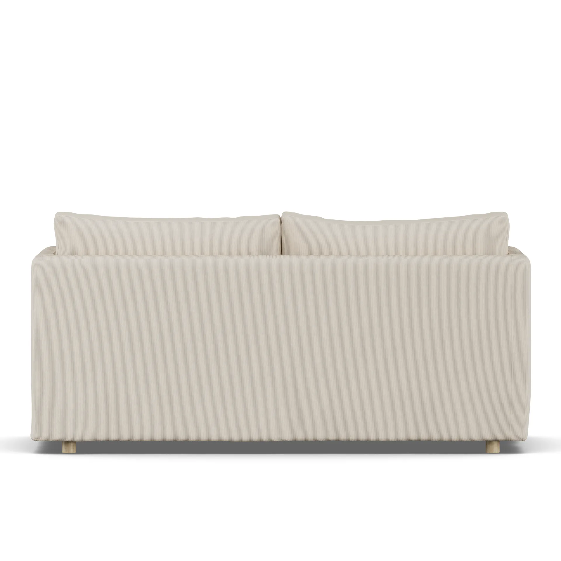 Linnevik sofa, Jump Beige 1956-witgeoliede eiken, 2-zits, met rok 1898