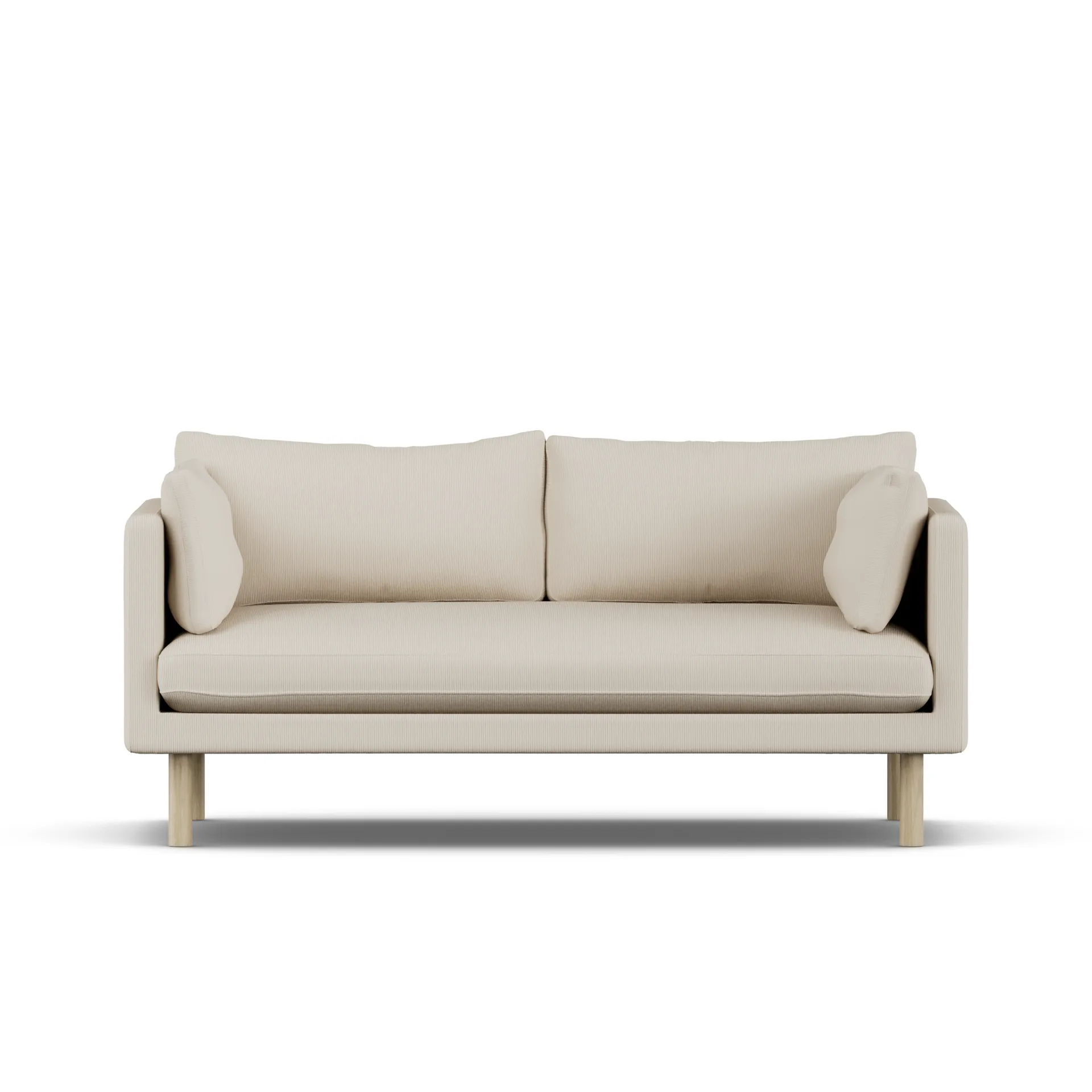 Linnevik sofa, Jump Beige 1956-witgeoliede eiken, 2-zits 1898
