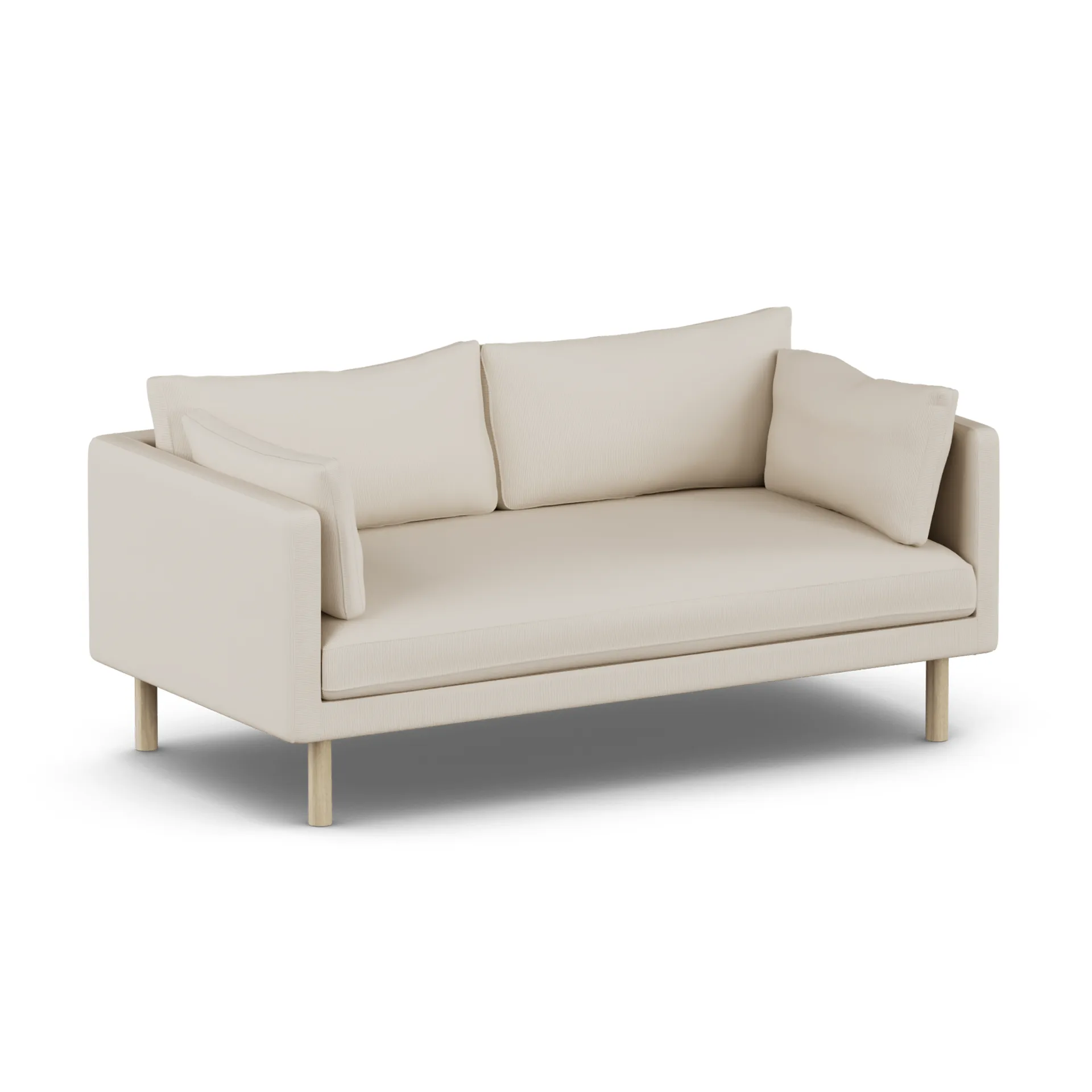 Linnevik sofa, Jump Beige 1956-witgeoliede eiken, 2-zits 1898