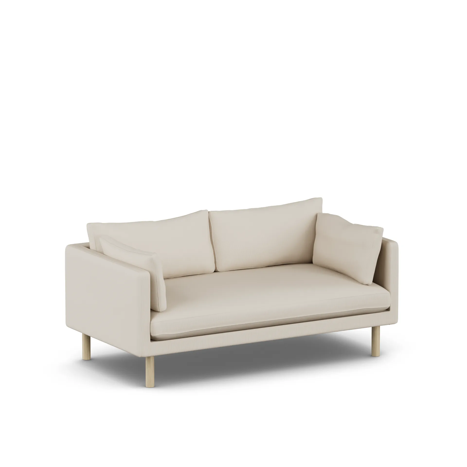 Linnevik sofa, Jump Beige 1956-witgeoliede eiken, 2-zits 1898