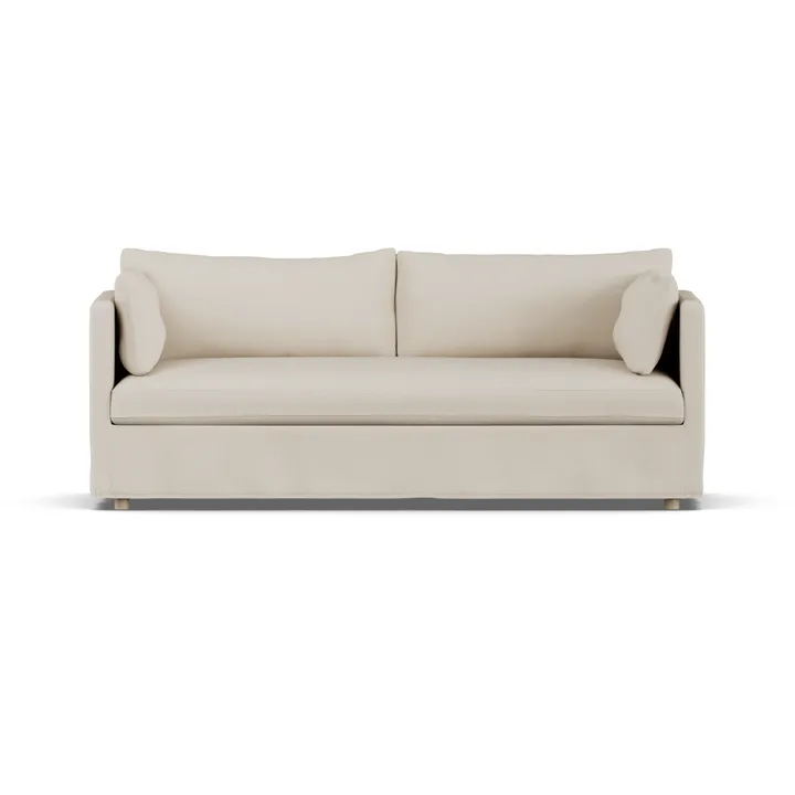 Linnevik sofa - Jump Beige 1956-witgeoliede eiken, 3-zits, met rok - 1898