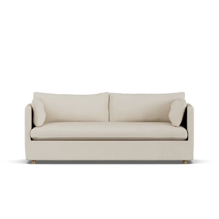 Linnevik sofa - Jump Beige 1956-witgeoliede eiken, 3-zits, met rok - 1898