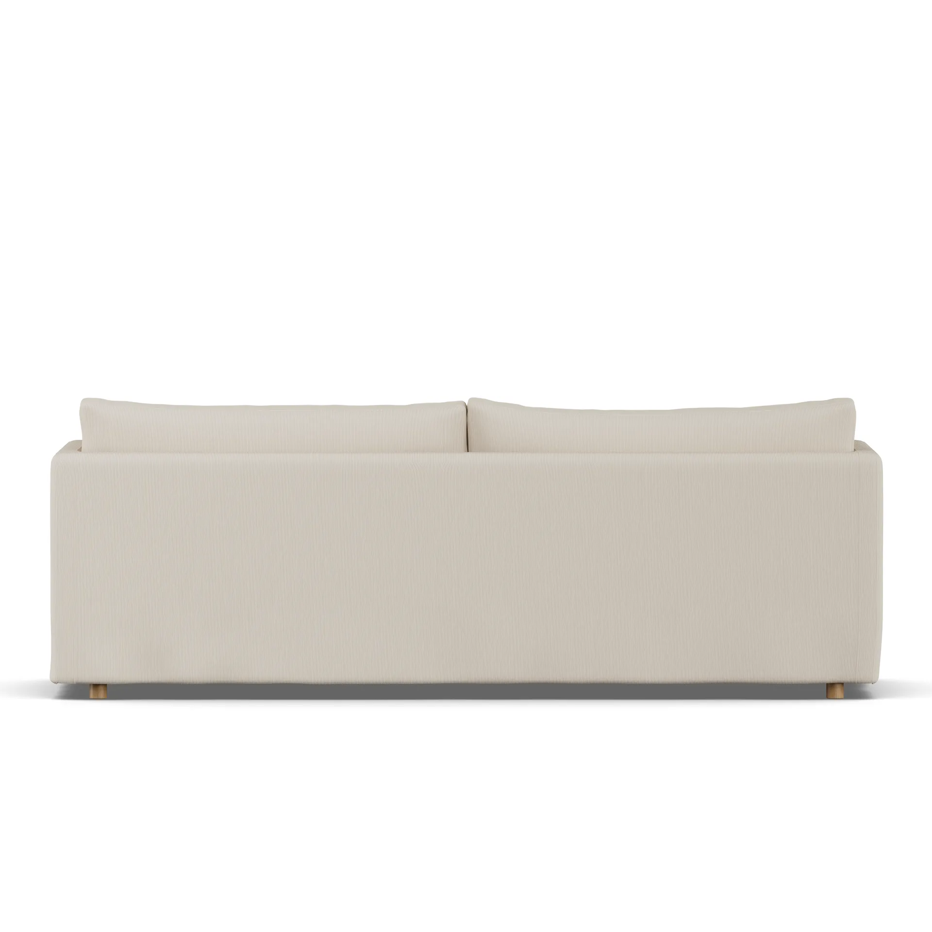Linnevik sofa, Jump Beige 1956-witgeoliede eiken, 4-zits, met rok 1898