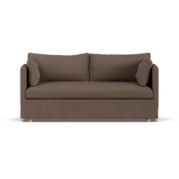 Linnevik sofa - Jump brown 1955-witgeoliede eiken, 2-zits, met rok - 1898
