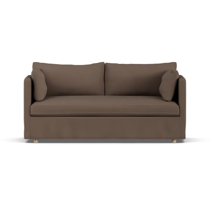 Linnevik sofa - Jump brown 1955-witgeoliede eiken, 2-zits, met rok - 1898