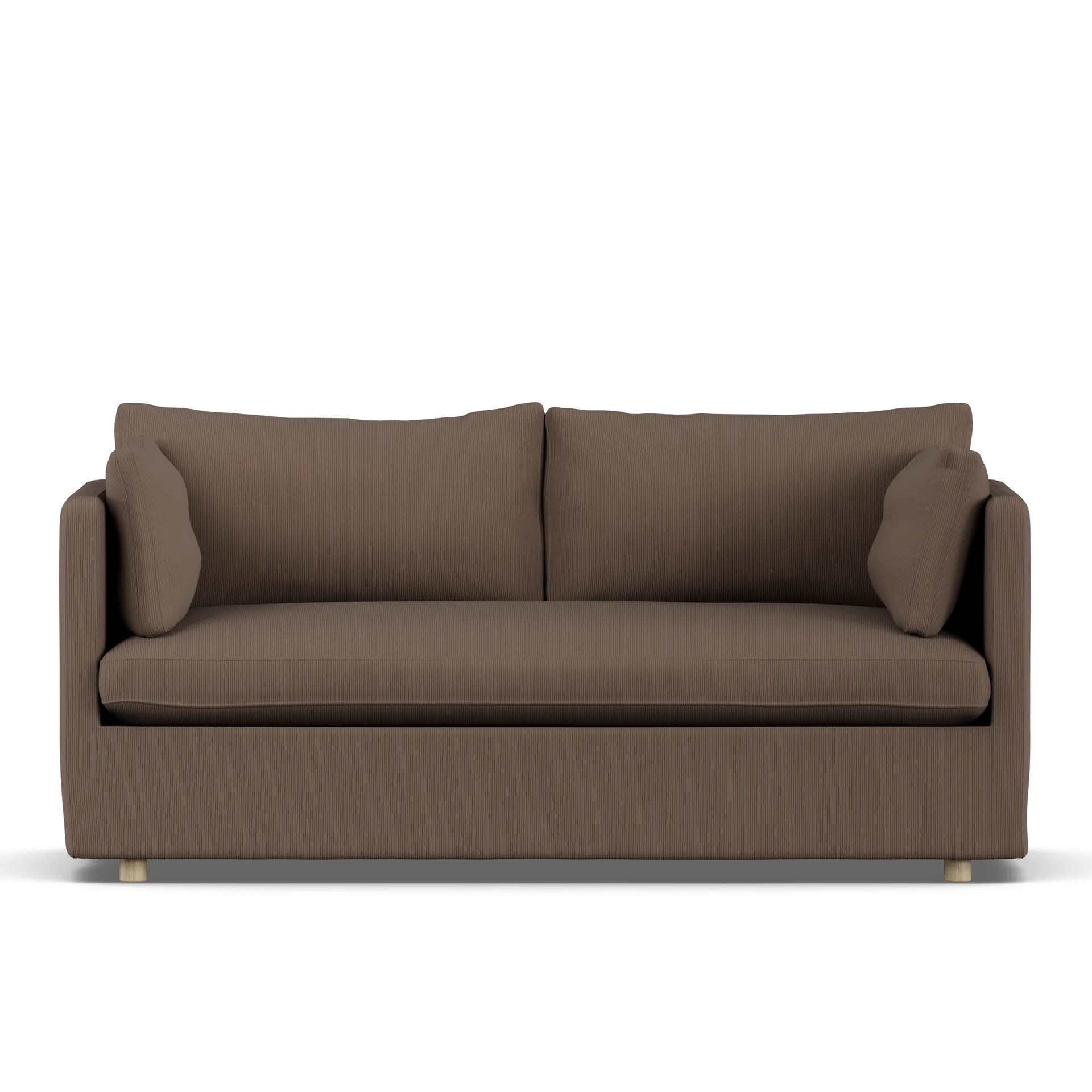 Linnevik sofa, Jump brown 1955-witgeoliede eiken, 2-zits, met rok 1898
