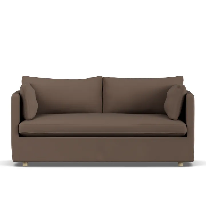 Linnevik sofa - Jump brown 1955-witgeoliede eiken, 2-zits, met rok - 1898