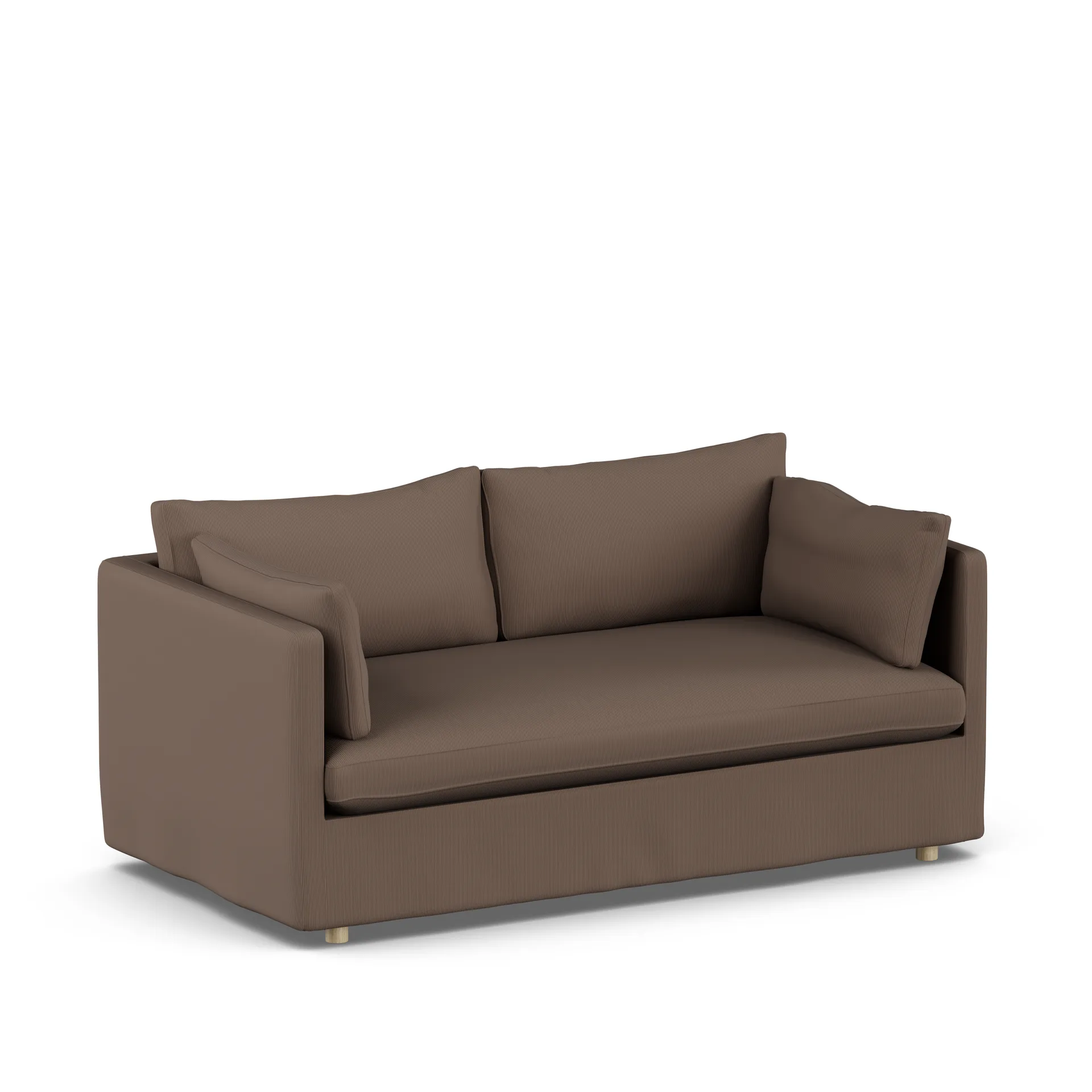 Linnevik sofa, Jump brown 1955-witgeoliede eiken, 2-zits, met rok 1898