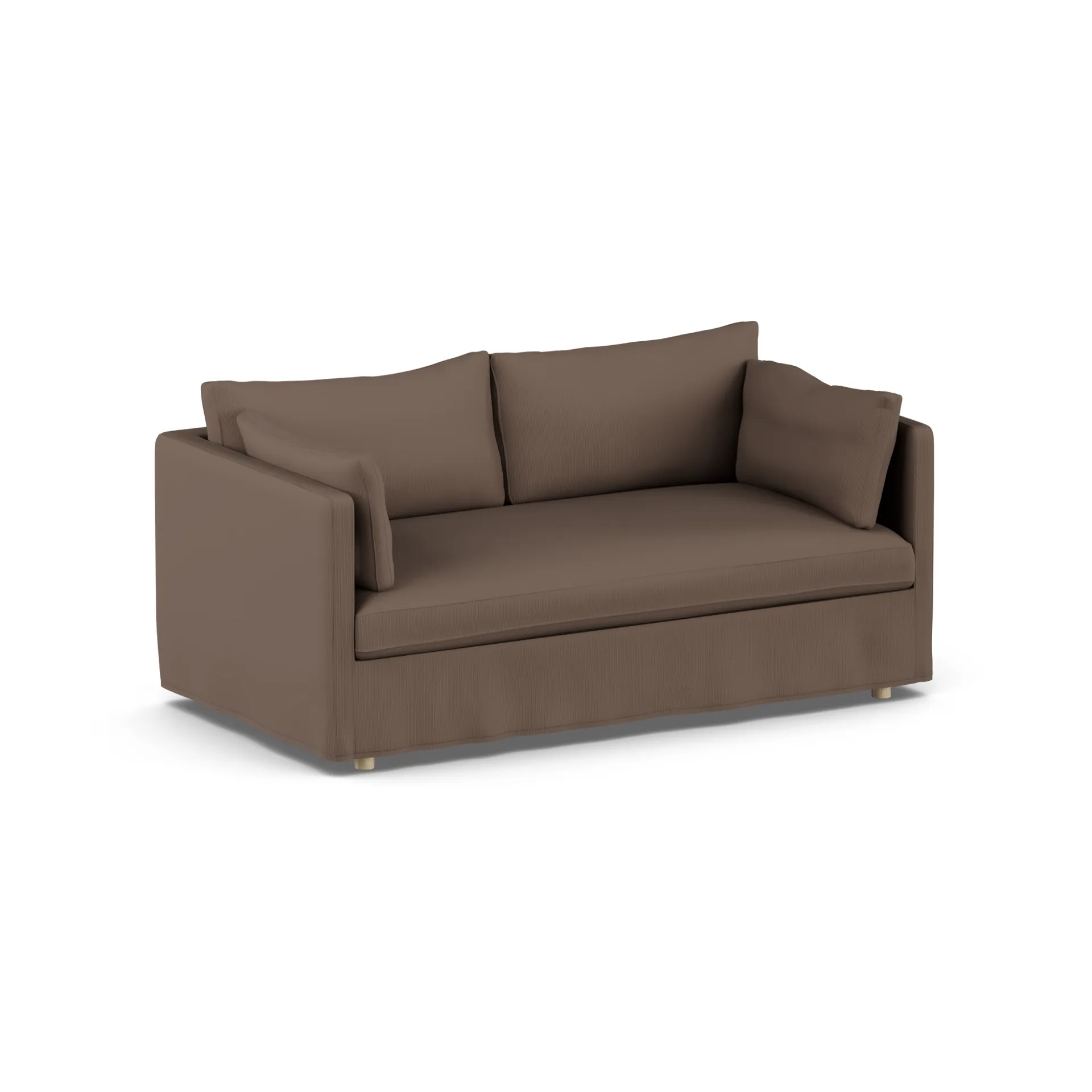 Linnevik sofa, Jump brown 1955-witgeoliede eiken, 2-zits, met rok 1898