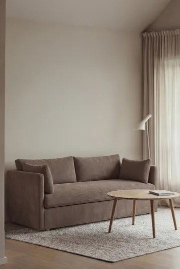 Linnevik sofa - Jump brown 1955-witgeoliede eiken, 2-zits, met rok - 1898