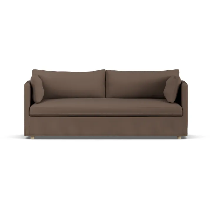 Linnevik sofa - Jump brown 1955-witgeoliede eiken, 3-zits, met rok - 1898
