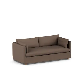 Linnevik sofa - Jump brown 1955-witgeoliede eiken, 3-zits, met rok - 1898