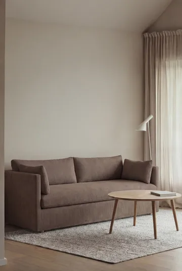 Linnevik sofa - Jump brown 1955-witgeoliede eiken, 3-zits, met rok - 1898