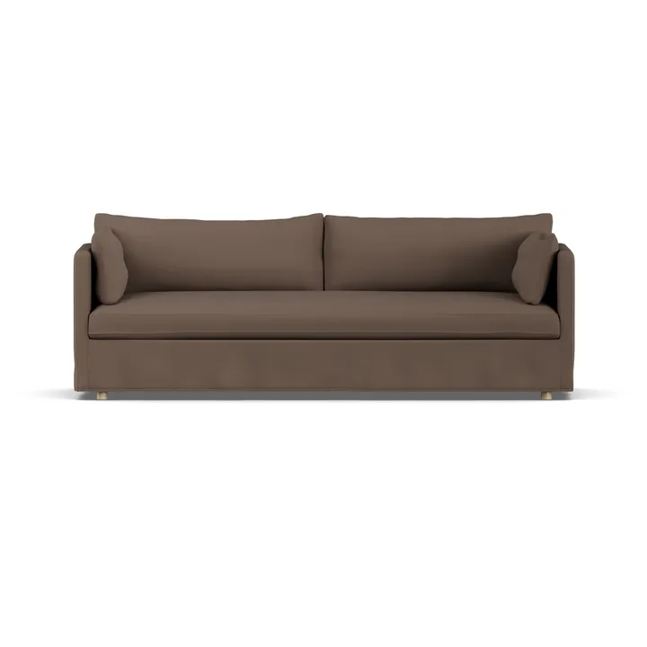 Linnevik sofa - Jump brown 1955-witgeoliede eiken, 4-zits, met rok - 1898