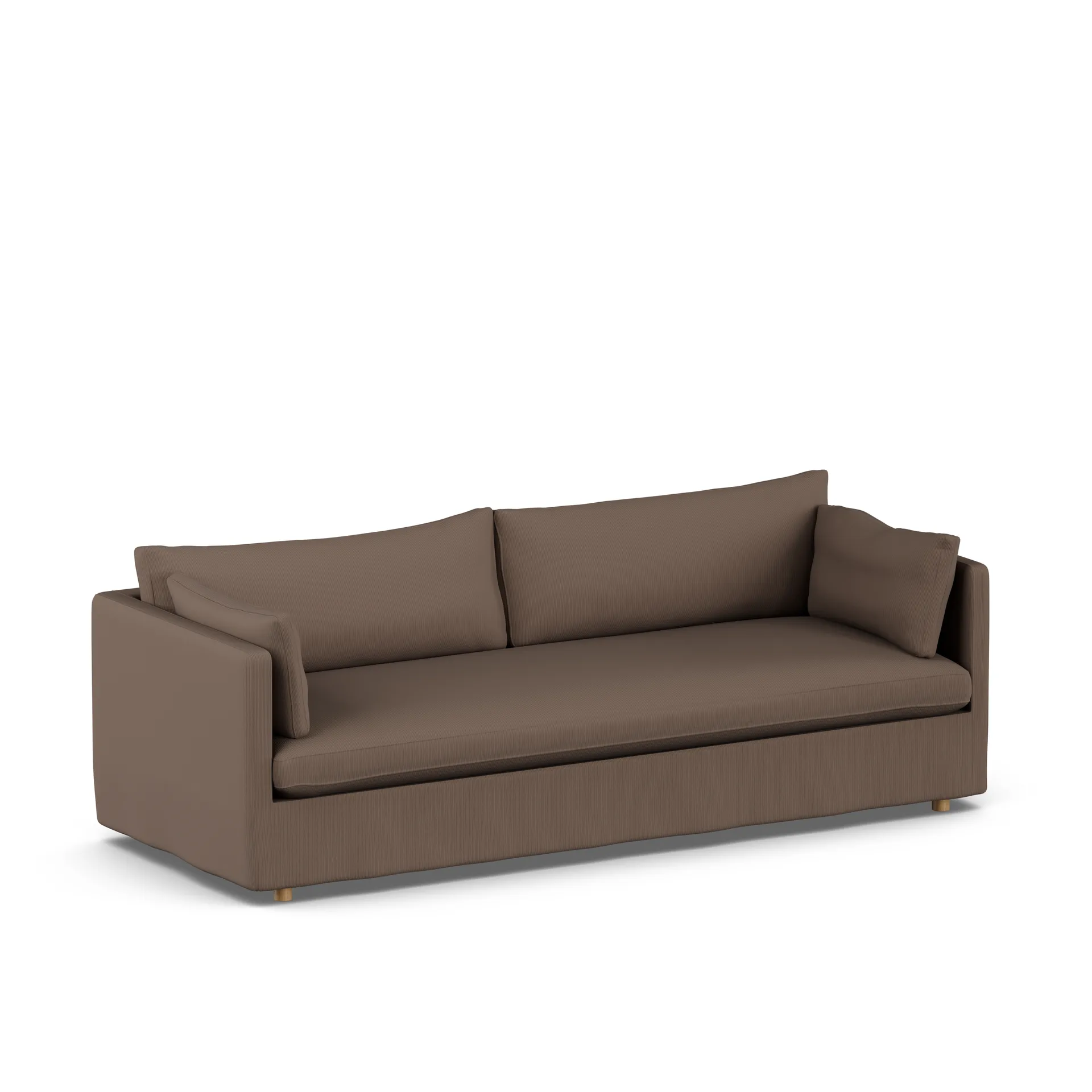 Linnevik sofa, Jump brown 1955-witgeoliede eiken, 4-zits, met rok 1898