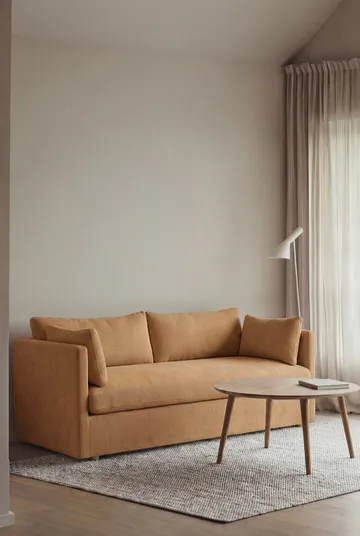 Linnevik sofa - Jump Honey 1959-witgeoliede eiken, 2-zits, met rok - 1898