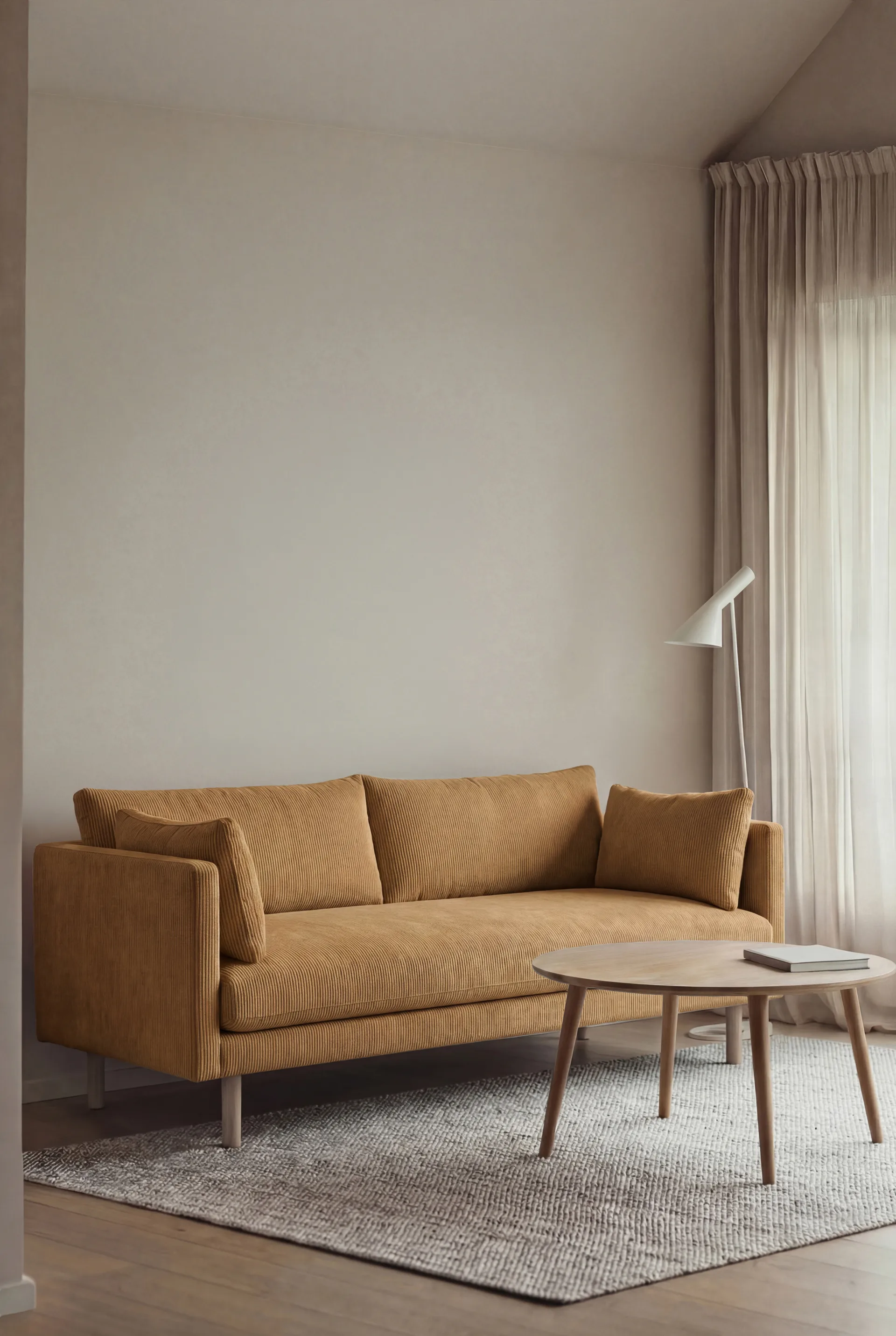 Linnevik sofa, Jump Honey 1959-witgeoliede eiken, 2-zits 1898