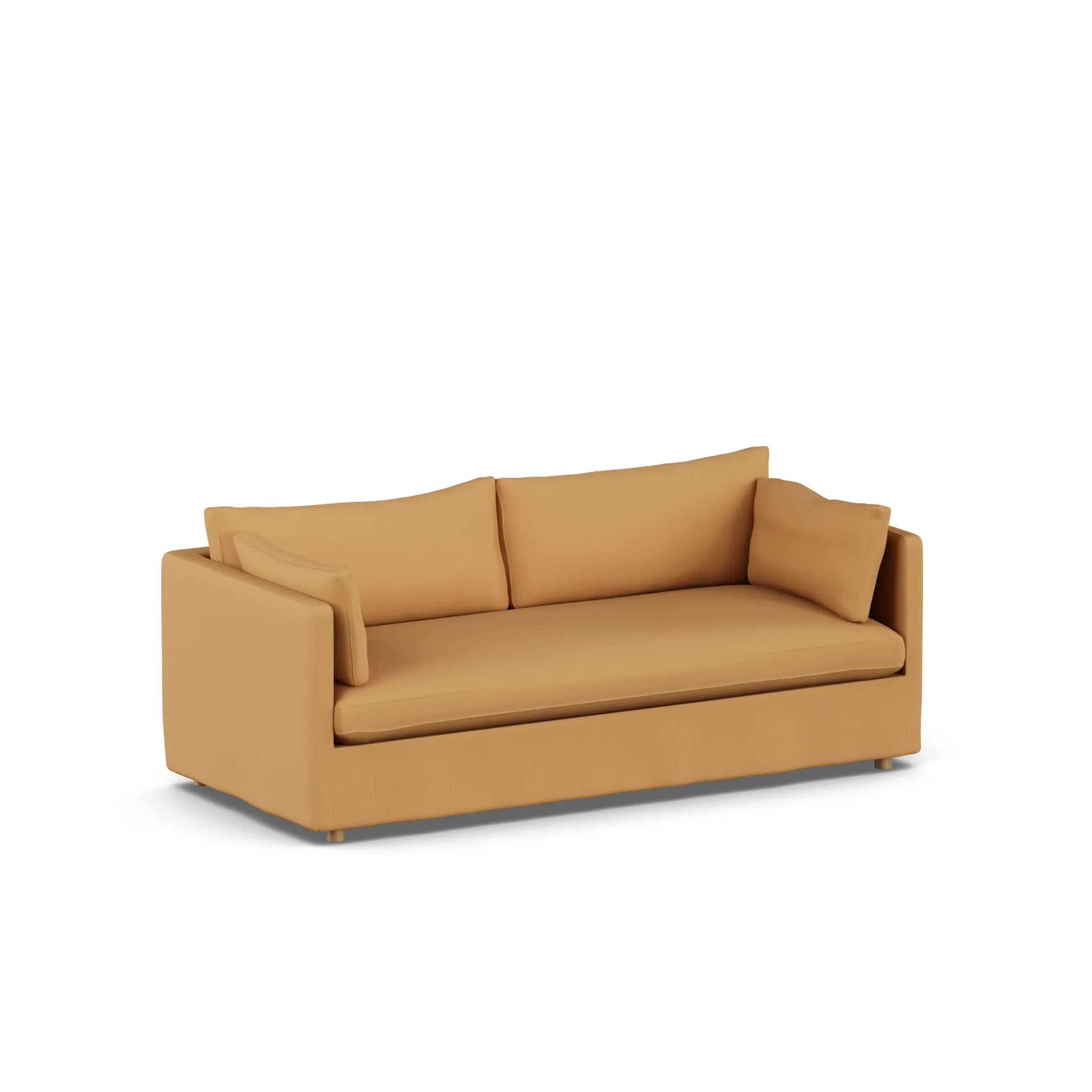 Linnevik sofa, Jump Honey 1959-witgeoliede eiken, 3-zits, met rok 1898