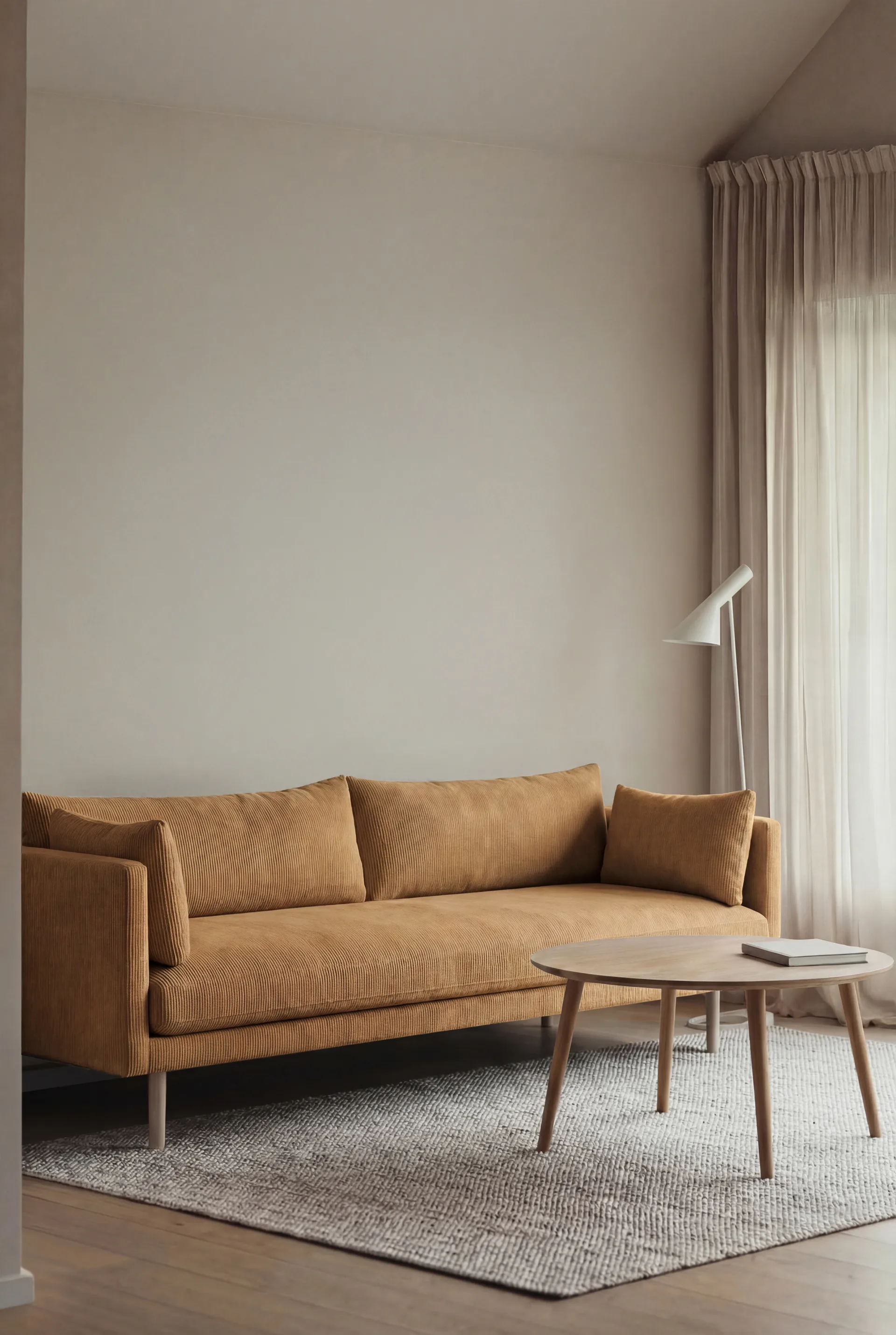 Linnevik sofa, Jump Honey 1959-witgeoliede eiken, 4-zits 1898