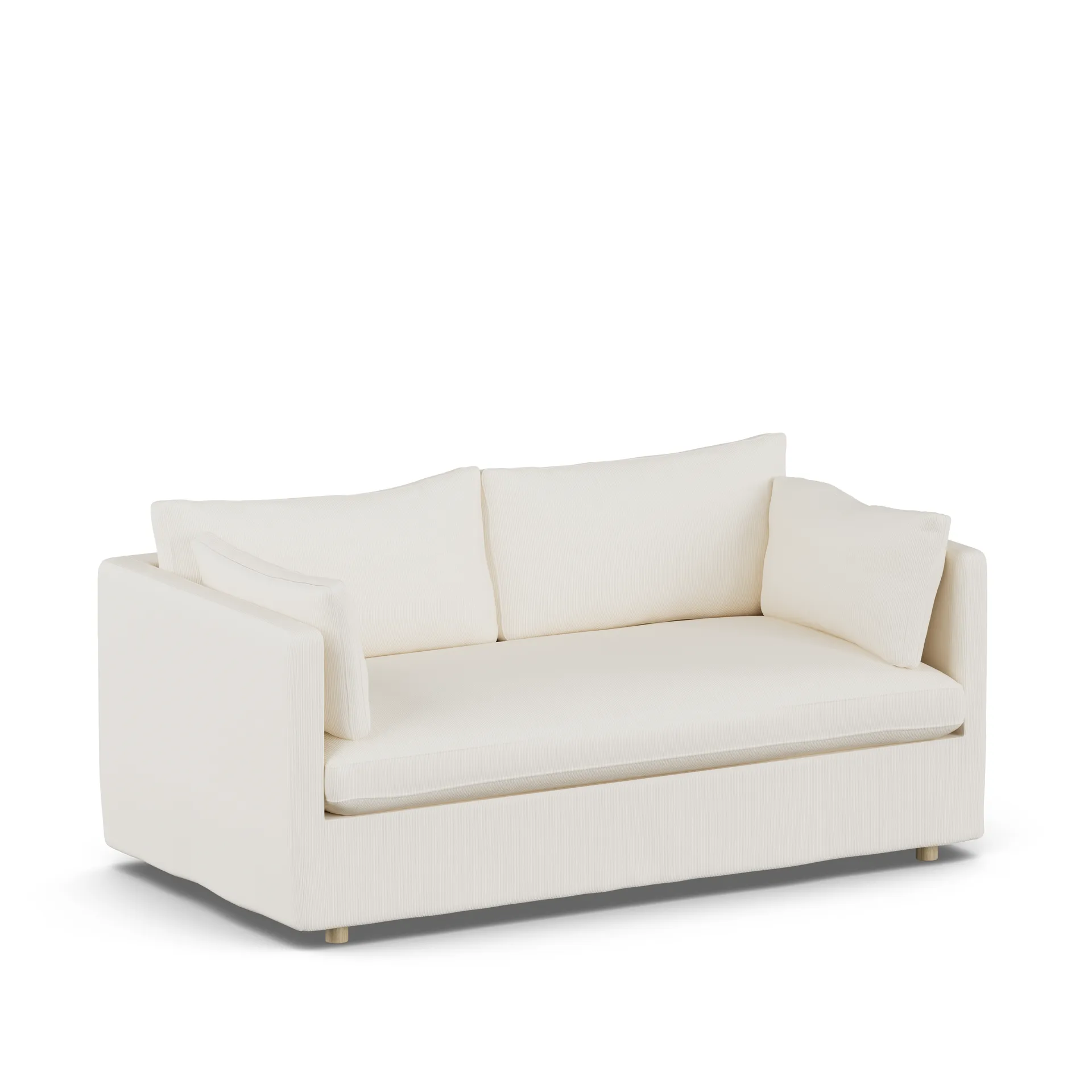 Linnevik sofa, Jump off white 1954-witgeoliede eiken, 2-zits, met rok 1898